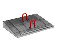 Wonday Socle Plastique fumé pour bloc éphéméride avec arceaux rouge