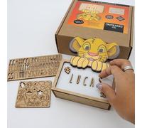 WONDEE Disney Lampe Veilleuse Simba Roi Lion Bébé et Enfant Personnalisée [Comprend Kit de Lettres et Dessins] - Disney Roi Lion Cadeau Bapteme et Cadeau Bebe naissance personnalisé Garcon et Fille