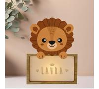 WONDEE Lampe Veilleuse Bébé Personnalisée et Veilleuse Enfant Personnalisée Lion - Accesoire Cadeau Bebe naissance personnalisé Garcon et Fille, Cadeau Bapteme Fille et Garcon, Decoration Bebe