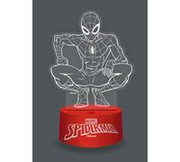 WONDEE Marvel Veilleuse Lampe Spiderman 3D Magique avec Télécommande et 16 Couleurs - Lampe de Chevet et Bureau Spider man Enfant, Decoration chambre Garcon, Cadeau Spiderman