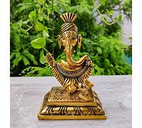 Wonder Care Statuette du Seigneur Ganesh avec Souris - Statue de Ganesh pour Ganesh Chaturthi - Décoration de Dieu Hindou Pooja - Idole Ganpati pour Voiture