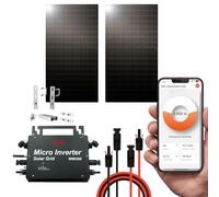 Wonder Full Energy - Kit Solaire Complet Plug & Play 300W Monocristallin - IP67 - Micro-onduleur Inclus - Haute Efficacité 21% - Prêt à Brancher pour Balcon, Toit, Jardin, Mur - Installation Facile