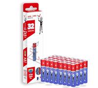 Wonder Full Energy Lot de 32 Piles Alcalines AAA LR03 1,5V, 1200 mAh Longue Durée, Antifuite, Conservation 5 Ans, pour Télécommande, Manette, Jouet, Horloge