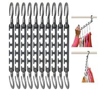 Wonder Hanger Max Lot de 10 triples, l'espace du Placard pour des vêtements faciles, sans Effort, sans Plis, livré entièrement assemblé (Gris, Lot de 10)