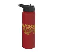 Wonder Woman 75th Anniversary Gold Logo Stainless Steel Insulated Water Bottle