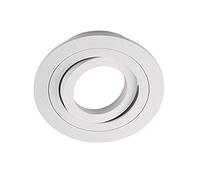 Wonderlamp 10 pcs Spot Encastré Rond classique avec support d'ampoule GU10, Angle d'inclinaison 30°, Ø9,3x2,5 cm, Blanc