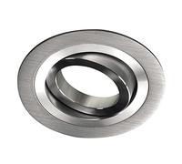 Wonderlamp 10 pcs Spot Encastré Rond classique avec support d'ampoule GU10, Angle d'inclinaison 30°, Ø9,3x2,5 cm, Aluminium