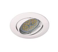 Wonderlamp Basic w-e000104 Pack de spots encastrables ronds avec douille gU10, blanc, 8.5 x 1.5 cm, lot de 5