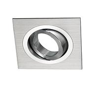 Wonderlamp Classic W-E000006 - Spot encastrable carré, aluminium, il inclut douille GU10, angle basculement 30º, 9 x 9 x 2,5 cm, couleur gris