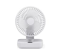 Wonderlamp Ventilateur de table Fanito blanc, oscillant, 4 vitesses, batterie rechargeable, 13 h d'autonomie, ventilateur portable pour bureau sans câbles