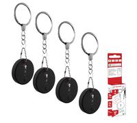 WonderTag - Lot de 4 AirTag Noir Localisateur Bluetooth Ultra-Précis - Suivi GPS en Temps Réel Via App iOS - Traqueur d’Objets pour Clés, Portefeuille, Sac, Valise - Autonomie Longue Durée, Léger
