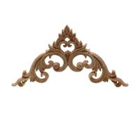 Woocarving Applique décorative en bois sculpté pour cadre de porte, meubles, armoire, porte, décoration d'intérieur, motif floral (30 cm)