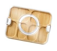 Wood Cutting Board - Chopping Block, Storage Tray, Professional Kitchen Prep, Sturdy Daily Food Accessory, Reliable Locking Lid | Ideal Serving Tray For Camping Home Outdoor Party Snacks