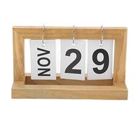 Wood Desk Calendar | Flip Months Dates | Home Office Decor