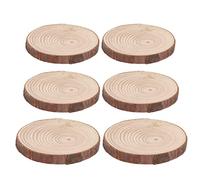 Wood Slice Coaster Set, Premium Pine Material (M) | 25 pièces, textures en bois naturel faciles à bricoler, idéales pour les accessoires de photographie