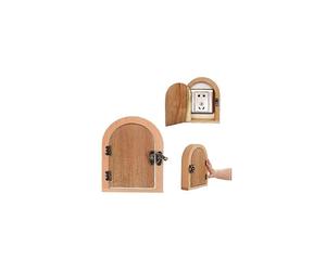 Wooden Door Outlet Cover, Fairy Door Light Switch Cover, Wall Outlet Socket Plate for Child Safety & Home Decoration