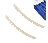 Wooden Hammock Spreader Bar 2 Pieces 14-Hole Bed, Grantin Detachable Arched