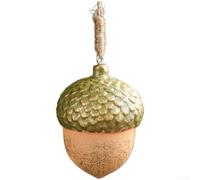 Wooden pour acorn Ornaments Christmas Tree Decor Colourful Wooden | Solid Wood, pour acorn Hazelnut Shapes, Gold Green Orange, Lightweight 5.8x5.8x8cm, Festive Holiday Decor