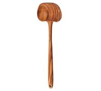 Wooden Soup Ladle - Acacia Wood 39x11.7x7.8cm, cuillère de service profonde à long manche | Teak Style Heat Kitchen Utensil, Big Stirring Spoon | For Cooking Cookware Pot Stew Broth Daily Use
