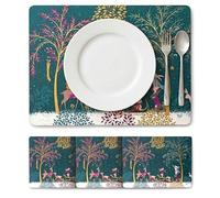 Woodland Tales Lot de 4 Grands Sets de Table Vert