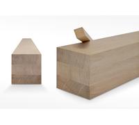 Woodsellers Bois lamellé-collé en chêne sur mesure 80 x 80 mm [350-1000 mm de longueur au choix] - Bois lamellé-collé à lamelles continues - Collage imperméable et séché techniquement