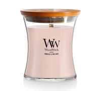 WoodWick bougie jarre moyenne parfumée avec mèche PluswickVanille & Sel marin
