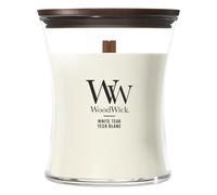 WoodWick | Bougie Moyenne | Bois de Teck Blanc | Excellent cadeau pour les femmes
