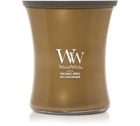 WoodWick Bougie parfumée avec mèche crépitante | Bougie moyenne en forme de sablier Iris Volcanique | Bougies à longue durée de combustion : Jusqu'à6pk0 heures | Cadeaux parfaits pour les femmes