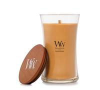 WoodWick Bougie parfumée avec mèche crépitante | Bougie sablier grand format Golden Bourbon | Bougies à longue durée de combustion : jusqu'à 130 heures | Cadeaux parfaits pour les femmes