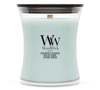 WoodWick Bougie parfumée | Bougie sablier moyenne | Bois de sauge et posidonie | Cadeaux parfaits pour femmes