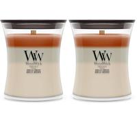WoodWick Bougie parfumée | Bougie sablier moyenne | Vanille ardente | Cadeaux parfaits pour femmes (Lot de 2)