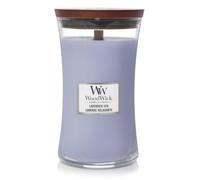WoodWick Bougie parfumée grand format sablier | Spa Lavande | avec mèche crépitante | Durée de combustion : jusqu'à 130 heures