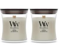 WoodWick Bougie parfumée Moyenne avec mèche en Bois crépitante | Au Coin du feu | Jusqu'à 20 Heures de Combustion (Lot de 2)