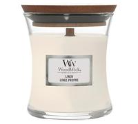 WoodWick bougie parfumée moyenne avec mèche en bois crépitante | Linge propre | Jusqu'à 20 heures de combustion