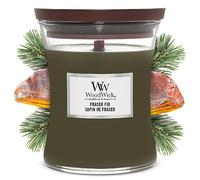 WoodWick bougie parfumée moyenne avec mèche en bois crépitante | Sapin de Fraser| Jusqu'à 60 heures de combustion