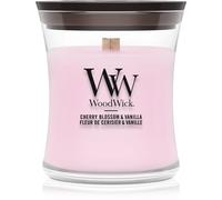 Woodwick Cherry Blossom & Vanilla bougie parfumée avec mèche en bois 85 g