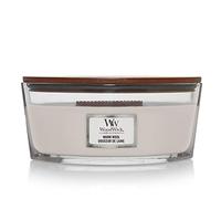 WoodWick Ellipse bougie parfumée avec mèche qui crépite, Douceur de laine, Temps de combustion jusqu'à 50 heures