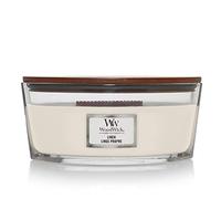 WoodWick Ellipse Bougie parfumée | Linge frais | avec mèche crépitante | Durée de combustion : jusqu’à50pk heures