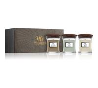 Woodwick Fireside + White Teak + Sand & Driftwood Coffret cadeau 3x85 g