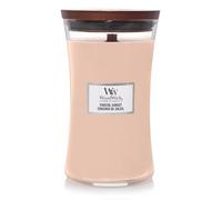 WoodWick grande bougie parfumée en jarre avec mèche qui crépite | Coucher de soleil | Temps de combustion jusqu'à 130 heures