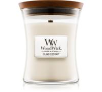 Woodwick Island Coconut bougie parfumée avec mèche en bois 275 g