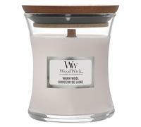 WoodWick jarre parfumée moyenne avec mèche en bois crépitante | Douceur de laine | Jusqu'à 20 heures de combustion