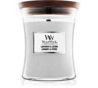 Woodwick Lavender & Cedar bougie parfumée avec mèche en bois 275 g