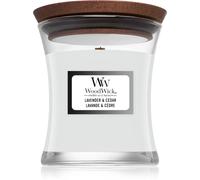 Woodwick Lavender & Cedar bougie parfumée avec mèche en bois 85 g