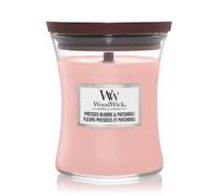 WoodWick Medium Hourglass Pressed Blooms & Patchouli Bougie parfumée 275 g
