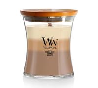 WoodWick Medium Trilogy Douceur Café Bougie, Cire, Marron/Beige, 10 x 10 x 11 cm