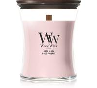 Woodwick Rose Blush bougie parfumée avec mèche en bois 275 g