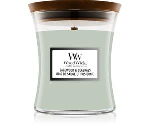 Woodwick Sagewood & Seagrass bougie parfumée avec mèche en bois 275 g