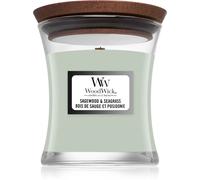 Woodwick Sagewood & Seagrass bougie parfumée avec mèche en bois 85 g