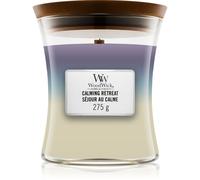 Woodwick Trilogy Calming Retreat bougie parfumée avec mèche en bois 275 g